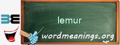 WordMeaning blackboard for lemur